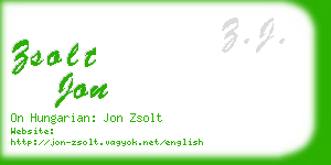 zsolt jon business card
